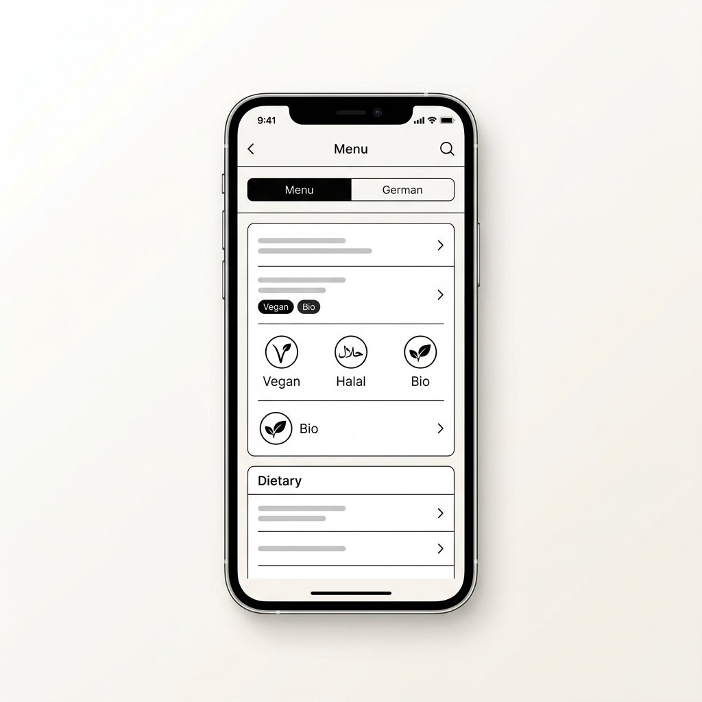 Digital Menu Infographic